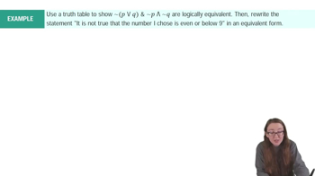 Equivalent Statements Example 1
