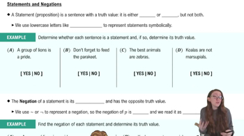 Statements and Negations