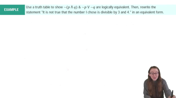 Equivalent Statements Example 2