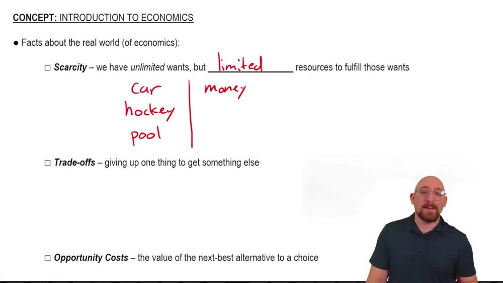 Defining Economic Terms: Scarcity, Trade-offs, and Opportunity Costs