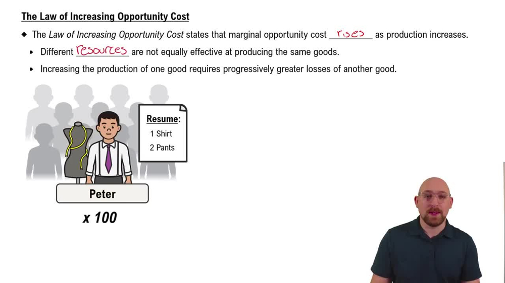 PPF - The Law of Increasing Opportunity Costs