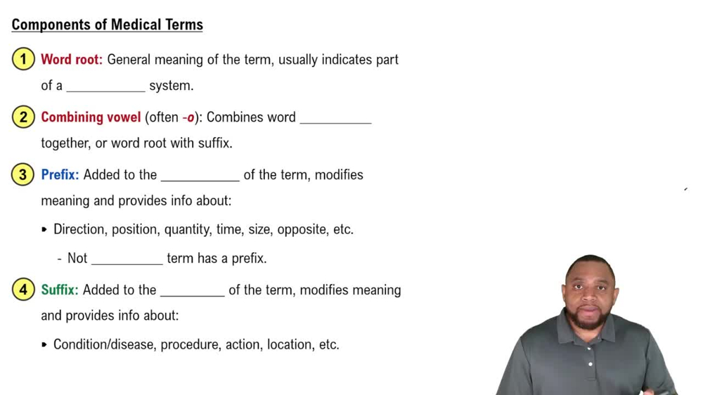 Medical Term Components Concept 2