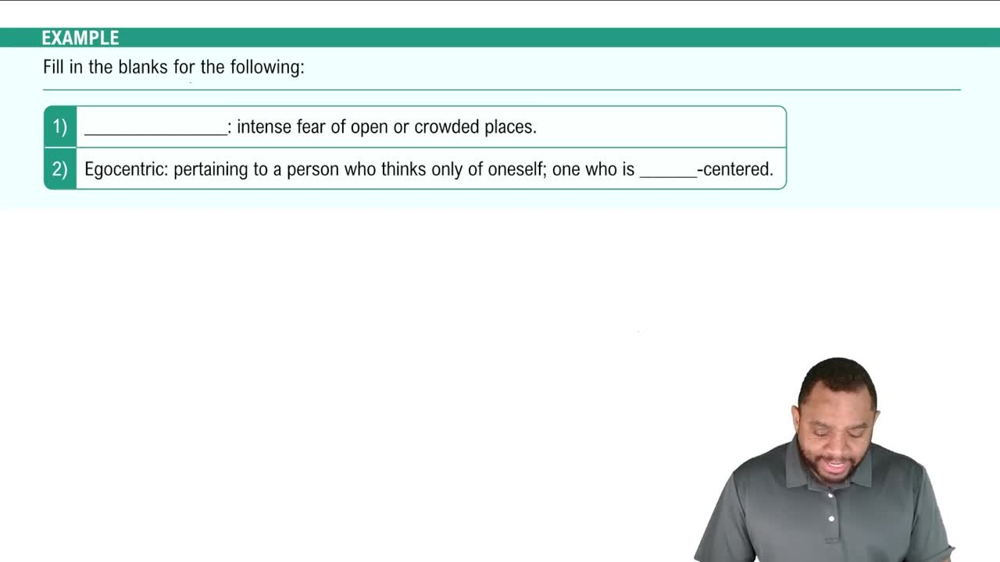 Combining Forms and Suffixes Example 1