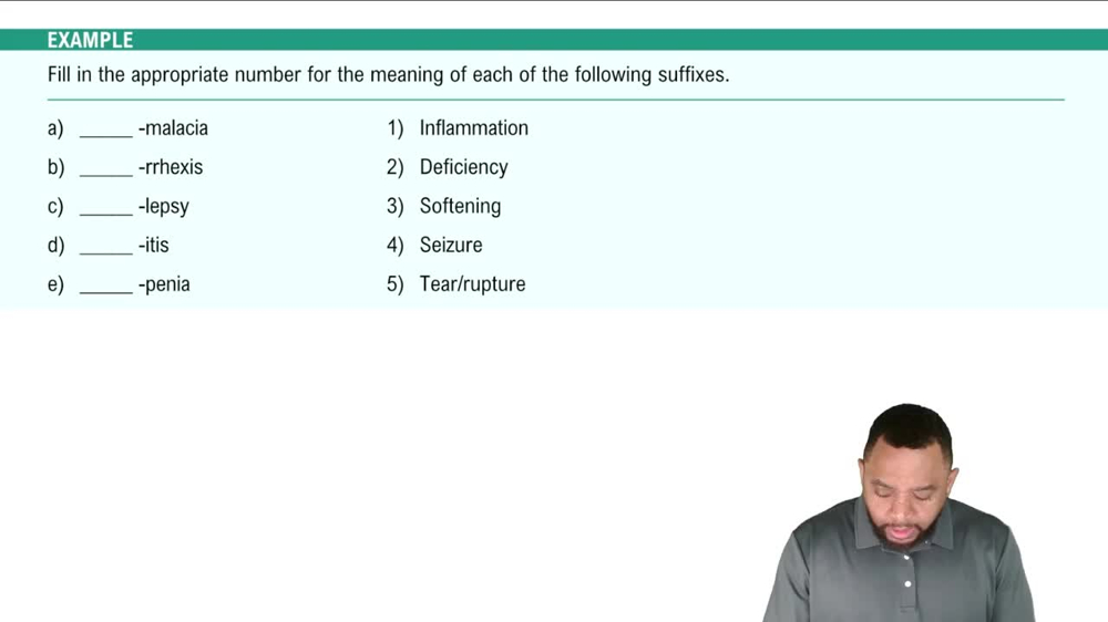 Pathological Conditions – Other Suffixes Example 4