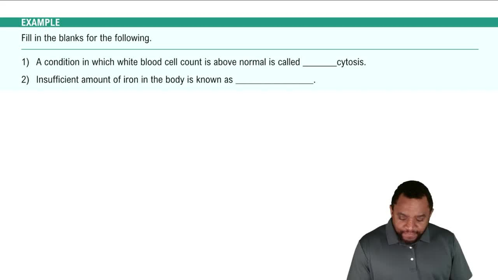 Components of the Blood System Example 1