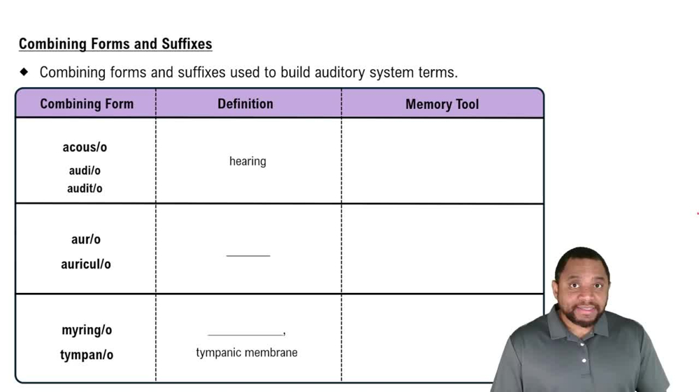 Combining Forms and Suffixes Concept 1