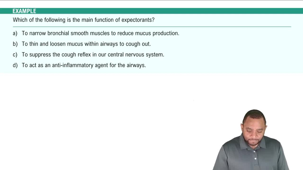 Respiratory Pharmacology Example 3