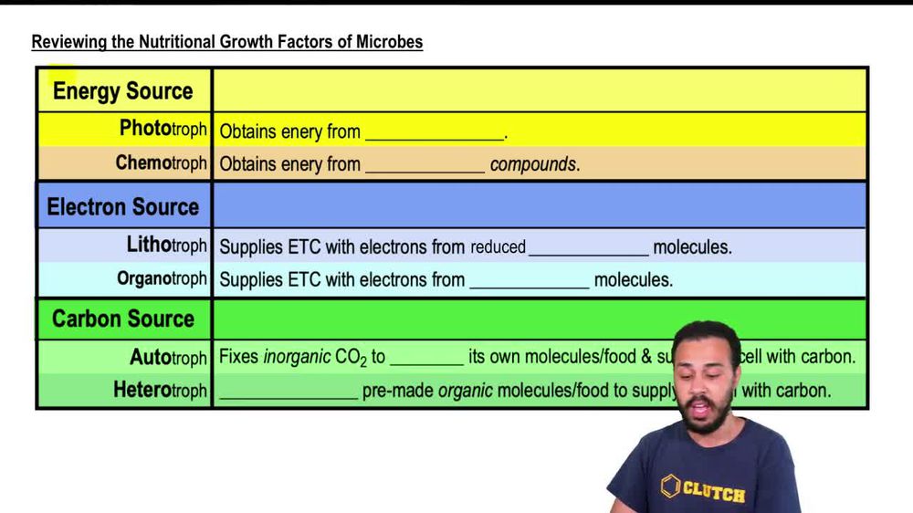 Reviewing the Nutritional Growth Factors of Microbes