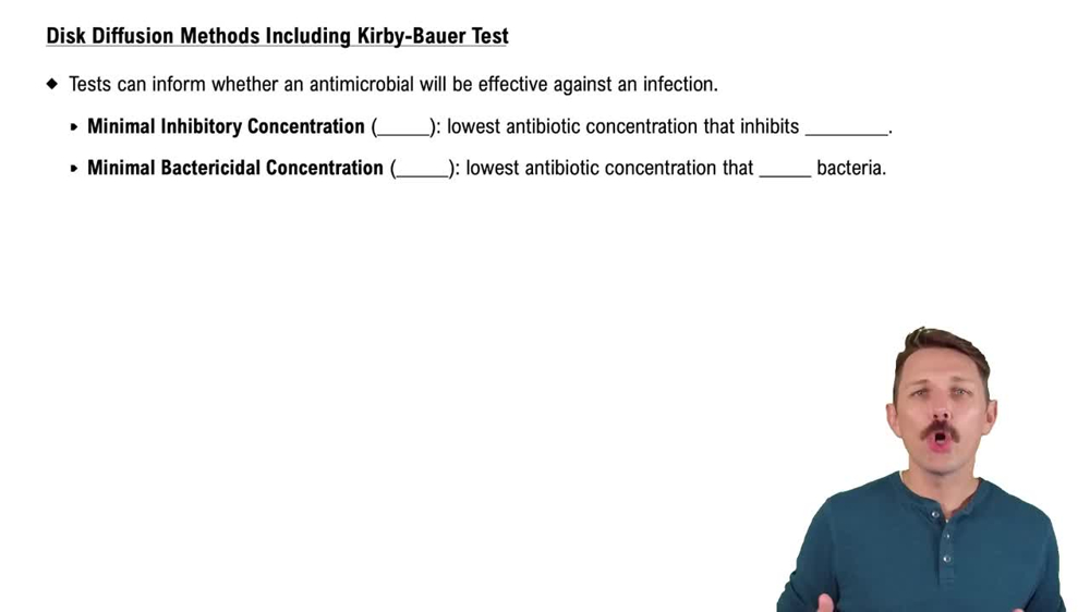 Disk Diffusion Methods Including Kirby-Bauer Test