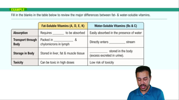 Water-Soluble Vitamins Example 1