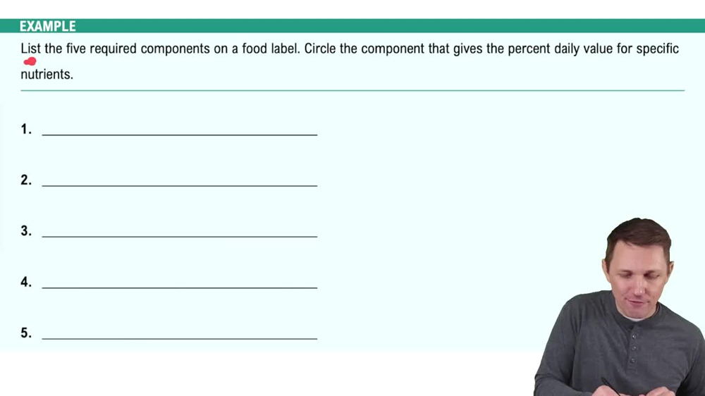 Food Labels Example 1