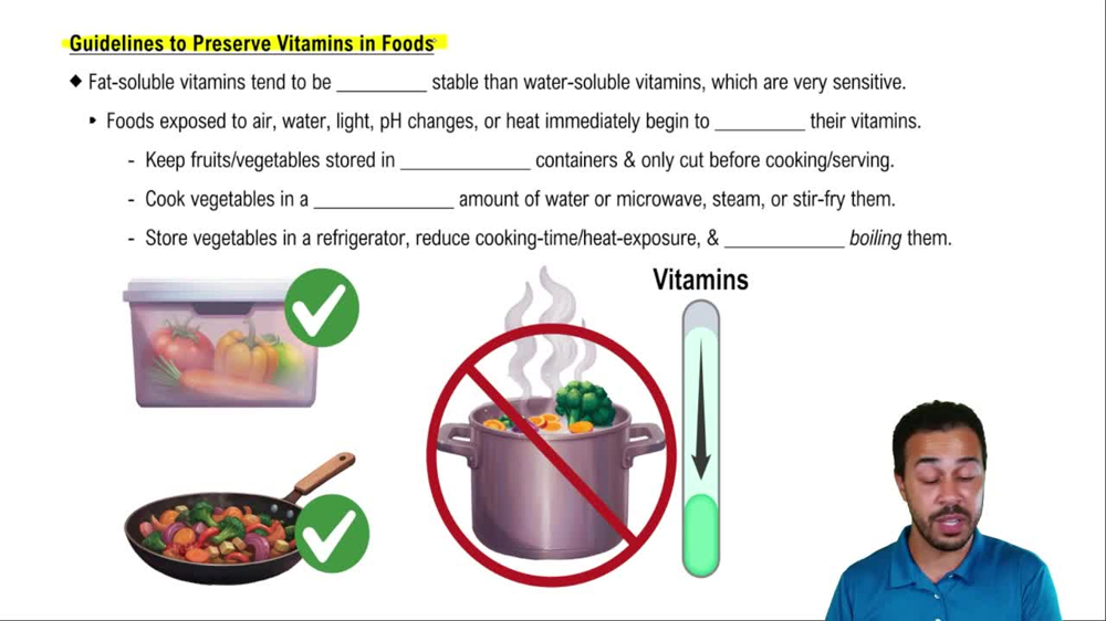 Guidelines to Preserve Vitamins in Foods