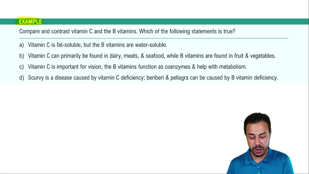 Water-Soluble Vitamins Example 4
