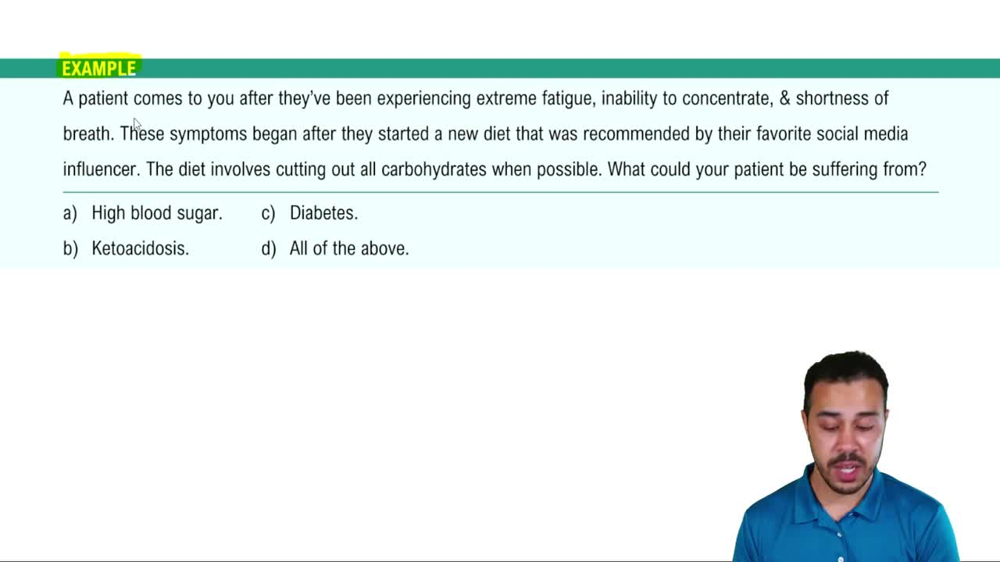 Why Do We Need Carbohydrates? Example 2