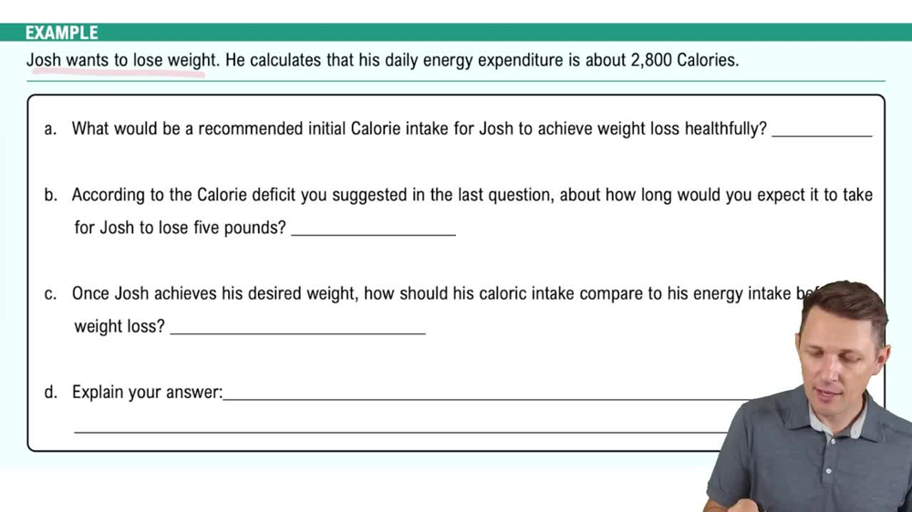 Maintaining Weight Example 1