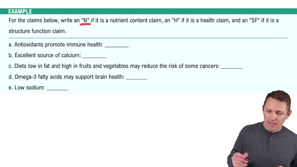 Food Labels Example 2