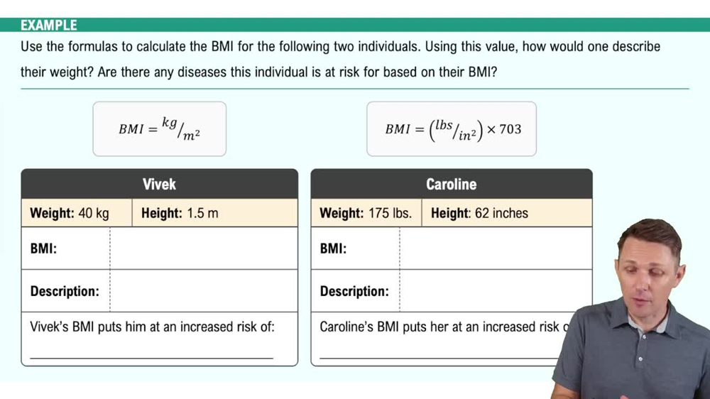 Assessing Weight Related Health Risk Example 1