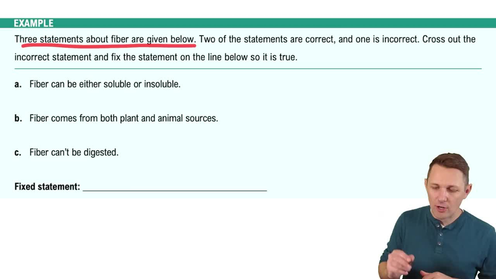 Fiber and Phytochemicals Example 1