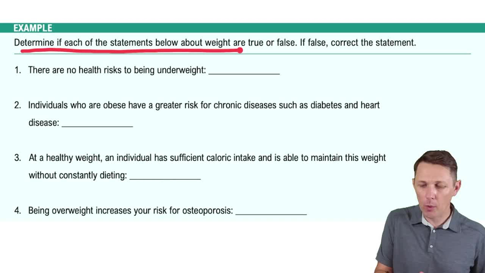 Healthy Weight Example 1