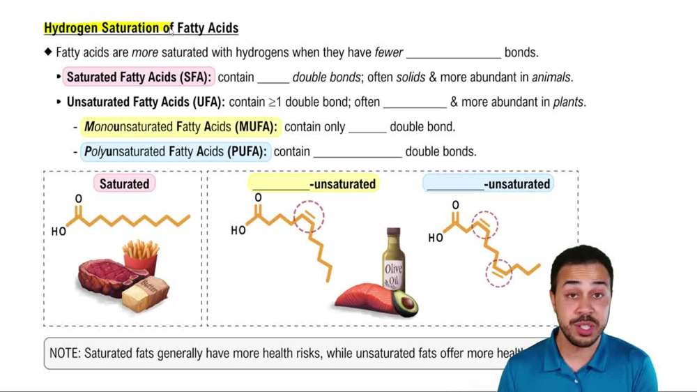 Hydrogen Saturation of Fatty Acids