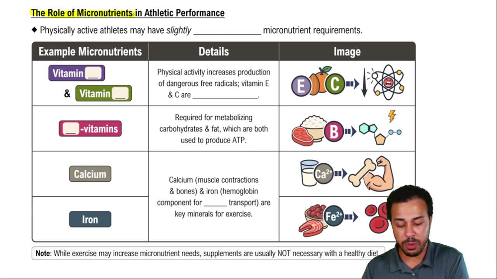 The Role of Micronutrients in Athletic Performance