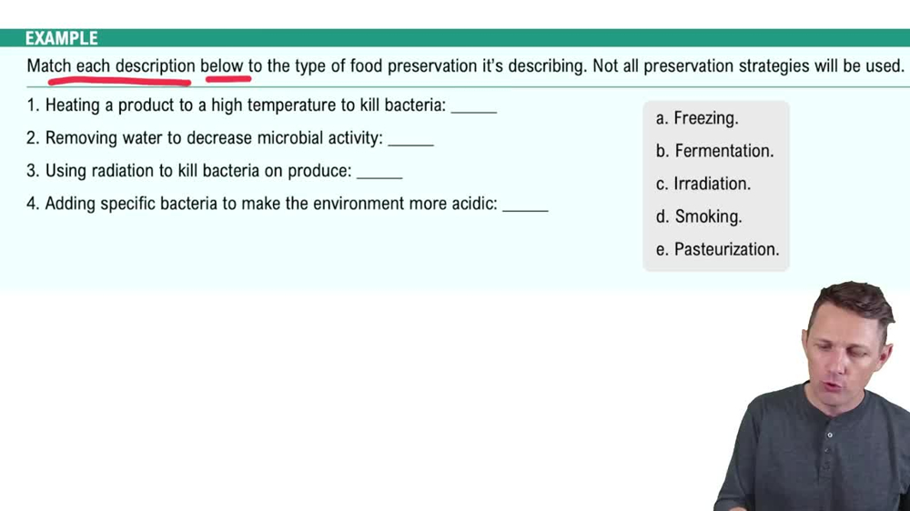Food Preservation & Additives Example 1