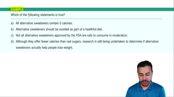 Alternative Sweeteners Example 1