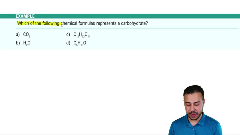Intro to Carbohydrates Example 1