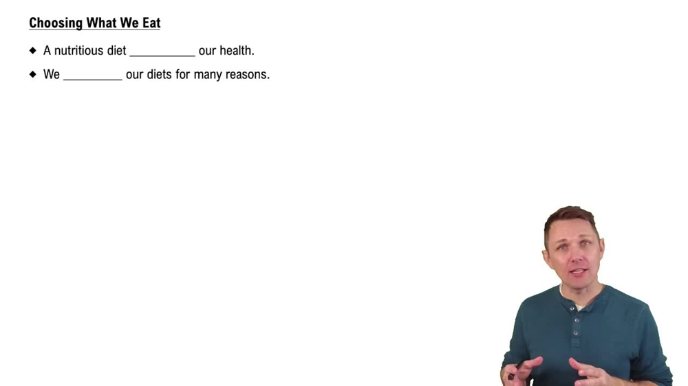 Choosing What We Eat