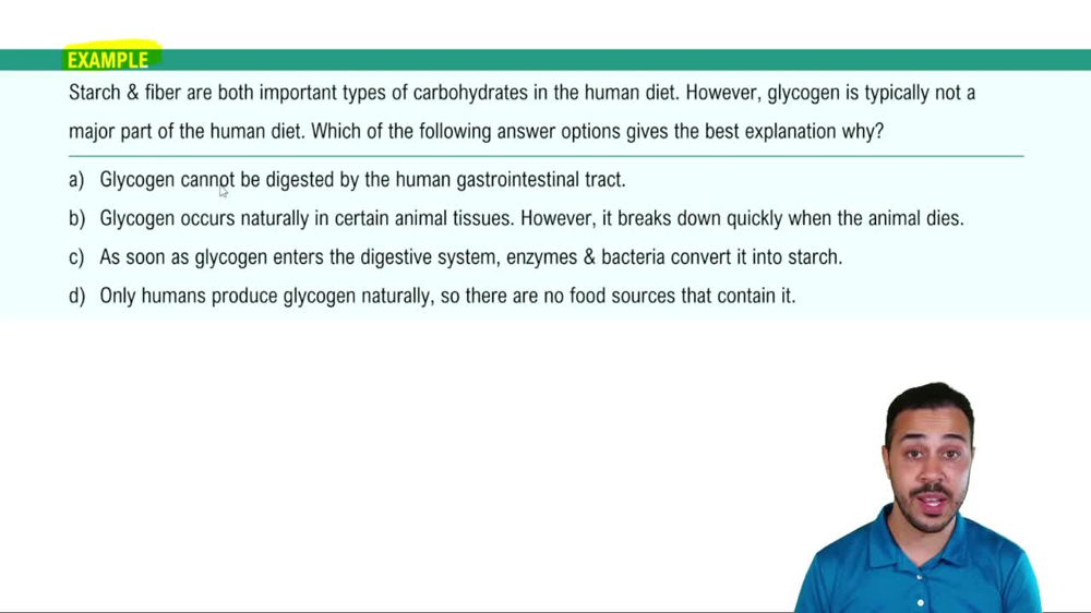 Simple vs Complex Carbohydrates Example 3