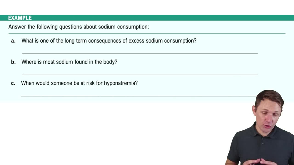 Major Mineral: Sodium and Potassium Example 1