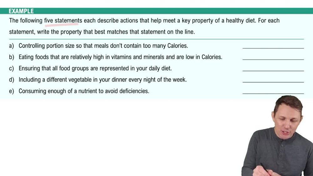 Healthful Eating Example 1