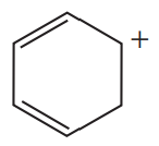 Chemical structure of a hexagonal aromatic hydrocarbon with alternating double bonds and a plus sign in the corner.