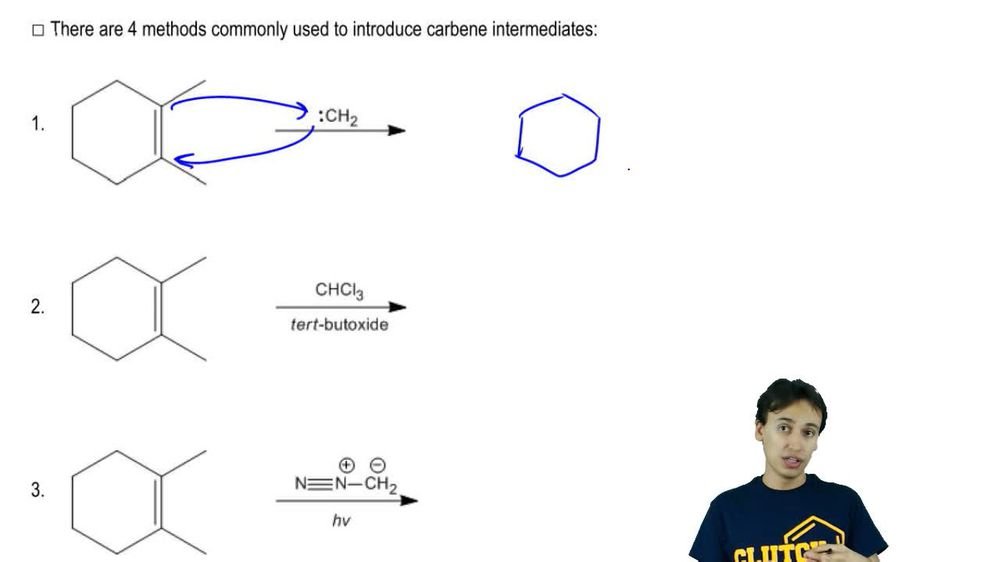 Reaction with a simple carbene.