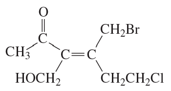 Structural diagram of organic compounds with labels indicating potential E or Z configurations.