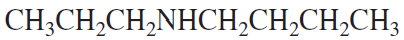 Structural formula of a primary amine with the formula CH3CH2CH2NHCH2CH2CH3.