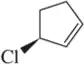 Chemical structure of a cyclohexene with a chlorine atom, indicating a haloalkene compound.