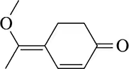 Chemical structure of a methoxy-substituted cyclohexadienone with two conjugated double bonds and a ketone group.