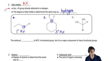 Assigning Degrees to Alkyl Halides