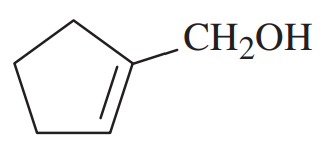 Chemical structure of cyclopentanol with the formula CH2OH, illustrating alcohol nomenclature and classification.