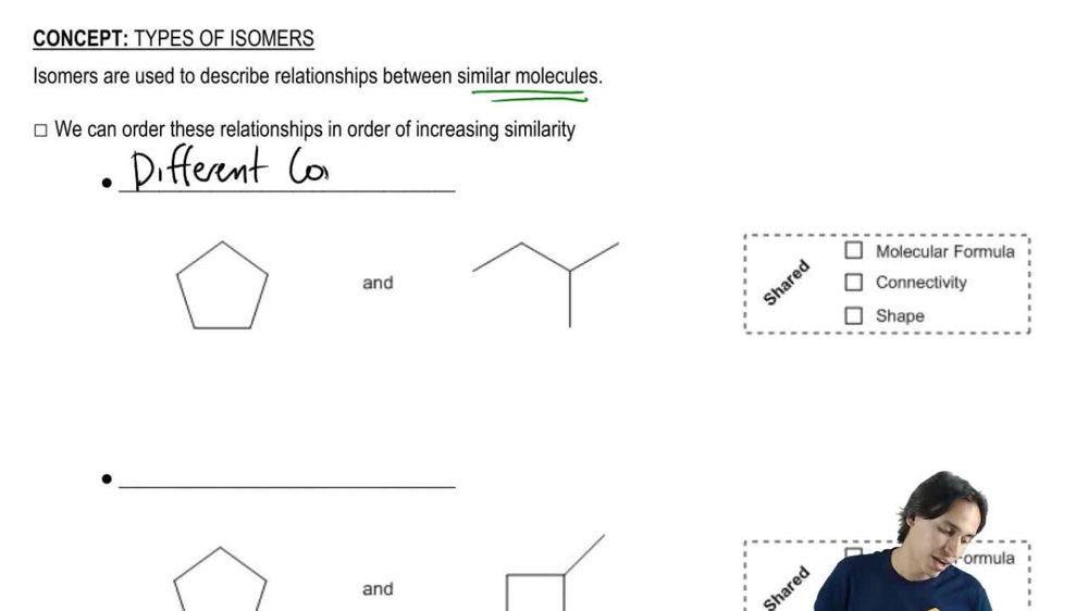Determining when molecules are different.