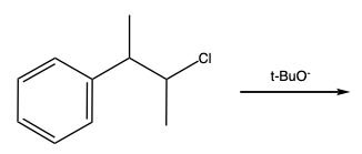 Elimination reaction of benzylic halide