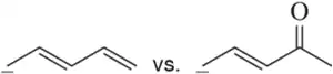 Chemical structures comparing two compounds, highlighting their differences in acidity and basicity.