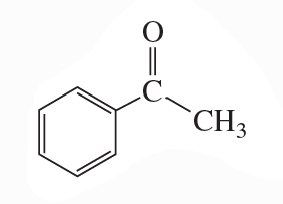 Chemical structure of a benzene ring with a carbonyl group and a methyl group, illustrating resonance contributors.