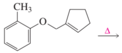 Chemical structure showing a methoxy group and a phenyl ring, with an arrow indicating a sigmatropic rearrangement reaction.