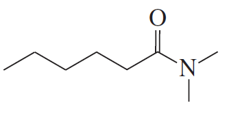 Chemical structure of an amide featuring a carbon chain, a carbonyl group, and a nitrogen atom.