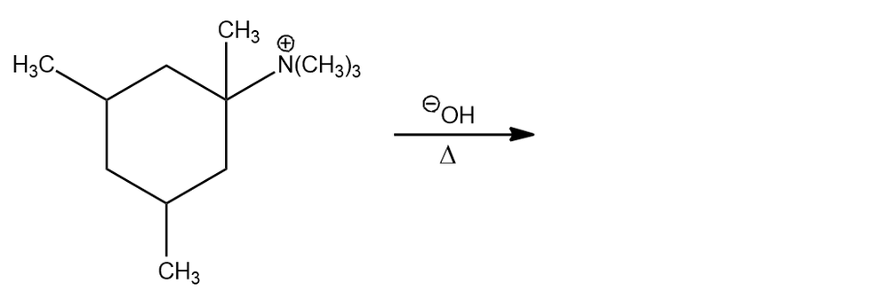 Chemical structure showing a reaction with a nitrogen compound in organic chemistry.
