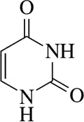 Chemical structure of a molecule showing hydrogen bond donors and acceptors, with labeled nitrogen and oxygen atoms.