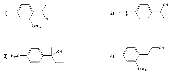 4 alcohol structures