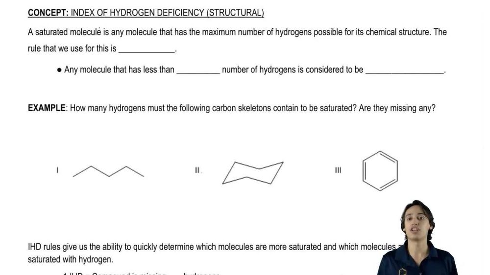 The difference between saturated and unsaturated molecules.
